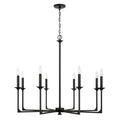 Capital Lighting Clint 38'' W X 33.5'' H 8-light Chandelier In Black Iron
