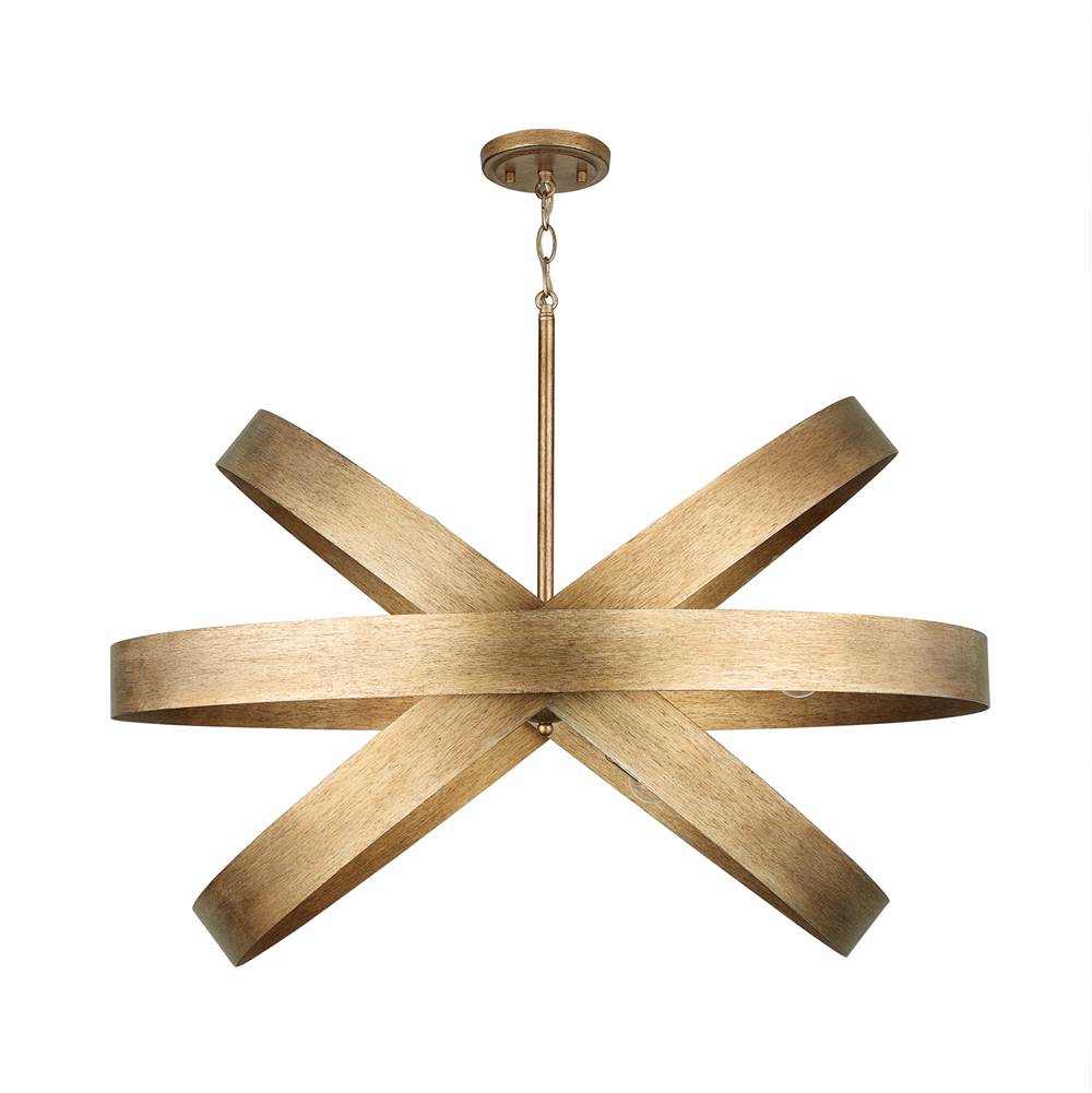 Capital Lighting Jude 32'' W X 15.5'' H 6-light Chandelier In Mystic Luster With Sputnik Cluster