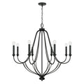 Capital Lighting Bentley 37.5'' W X 35.5'' H 8-light Chandelier In Black Iron