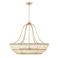 Capital Lighting 444161MA Matte Brass 32'' W X 27'' H 6-light Chandelier In Matte Brass Made With Handcrafted Rattan Image 1