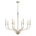 Capital Lighting 444881BS Brushed Champagne 38'' W X 35'' H 8-light Large Chandelier In Brushed Champagne With Acrylic Column And Bobeches Image 1