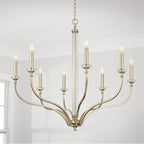 Capital Lighting 444881BS Brushed Champagne 38'' W X 35'' H 8-light Large Chandelier In Brushed Champagne With Acrylic Column And Bobeches Image 2