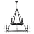 Capital Lighting 445201IH Brushed Black Iron 48'' W X 44'' H 12-light Two-tier Chandelier In Brushed Black Iron Image 1
