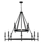 Capital Lighting 445201IH Brushed Black Iron 48'' W X 44'' H 12-light Two-tier Chandelier In Brushed Black Iron Image 1