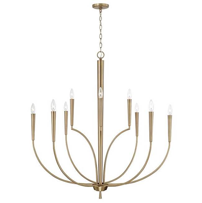 Capital Lighting 445901AD Aged Brass 40'' W X 43'' H 10-light Large Chandelier In Aged Brass Image 1