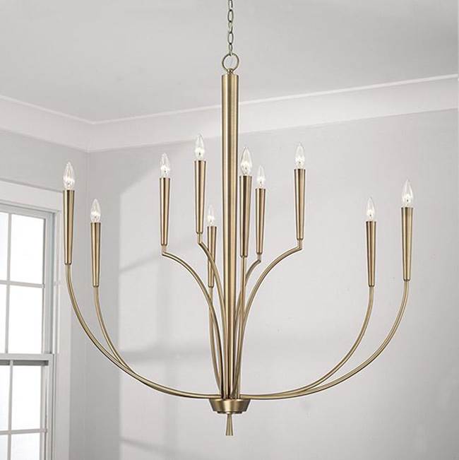 Capital Lighting 445901AD Aged Brass 40'' W X 43'' H 10-light Large Chandelier In Aged Brass Image 2