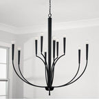 Capital Lighting 445901MB Matte Black 40'' W X 43'' H 10-light Large Chandelier In Matte Black Image 2