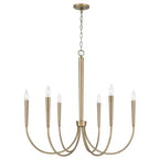 Capital Lighting 445961AD Aged Brass 33'' W X 31'' H 6-light Medium Chandelier In Aged Brass Image 1