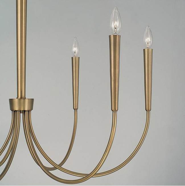 Capital Lighting Holden 33'' W X 31'' H 6-light Medium Chandelier In Aged Brass