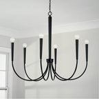 Capital Lighting 445961MB Matte Black 33'' W X 31'' H 6-light Medium Chandelier In Matte Black Image 2