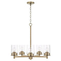 Capital Lighting 446851AD-532 Aged Brass 26'' W X 23.5'' H 5-light Chandelier In Aged Brass With Clear Glass Image 1