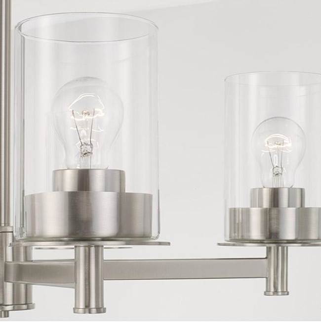 Capital Lighting Mason 26'' W X 23.5'' H 5-light Chandelier In Aged Brass With Clear Glass