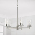 Capital Lighting 446851BN-532 Brushed Nickel 26'' W X 23.5'' H 5-light Chandelier In Brushed Nickel With Clear Glass Image 2