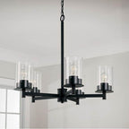 Capital Lighting 446851MB-532 Matte Black 26'' W X 23.5'' H 5-light Chandelier In Matte Black With Clear Glass Image 2