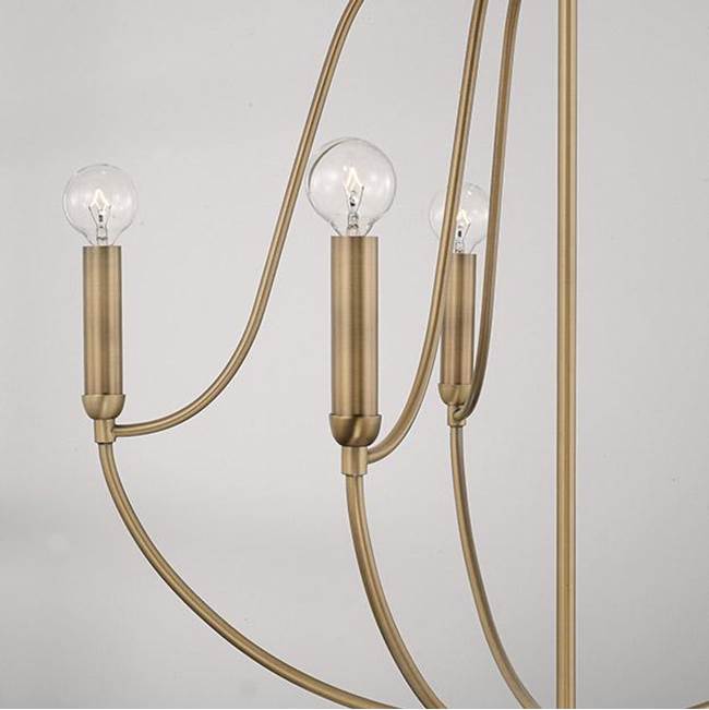 Capital Lighting Madison 25'' W X 27'' H 5-light Chandelier In Aged Brass