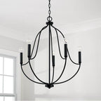 Capital Lighting 447051MB Matte Black 25'' W X 27'' H 5-light Chandelier In Matte Black Image 2