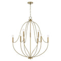 Capital Lighting 447091AD Aged Brass 32.5'' W X 38'' H 9-light Chandelier In Aged Brass Image 1