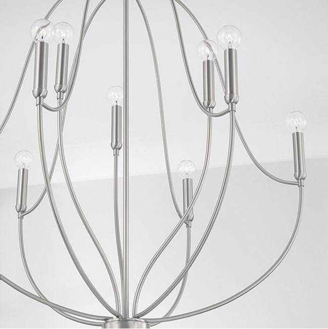Capital Lighting Madison 32.5'' W X 38'' H 9-light Chandelier In Aged Brass