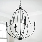Capital Lighting 447091MB Matte Black 32.5'' W X 38'' H 9-light Chandelier In Matte Black Image 2