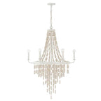 Capital Lighting 447761OW Organic White 31''w X 42''h 6-light Chandelier In Organic White With White Washed Natural Eucalyptus Beads Image 1