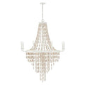 Capital Lighting 447782OW Organic White 40.5''w X 54.25''h 8-light Chandelier In Organic White With White Washed Natural Eucalyptus Beads Image 1