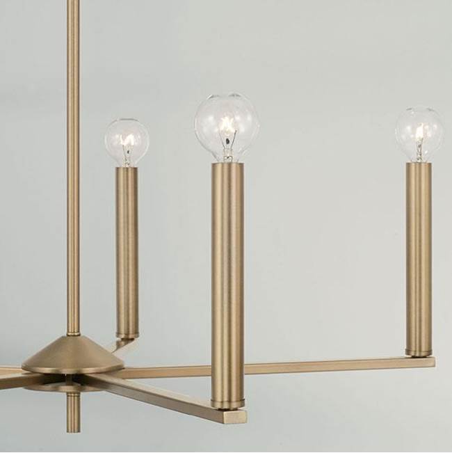 Capital Lighting Portman 27.75''w X 24''h 5-light Chandelier In Aged Brass