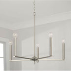Capital Lighting 448651BN Brushed Nickel 27.75''w X 24''h 5-light Chandelier In Brushed Nickel Image 2