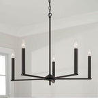 Capital Lighting 448651MB Matte Black 27.75''w X 24''h 5-light Chandelier In Matte Black Image 2