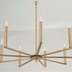 Capital Lighting Portman 34''w X 27''h 9-light Chandelier In Aged Brass