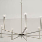 Capital Lighting Portman 34''w X 27''h 9-light Chandelier In Aged Brass