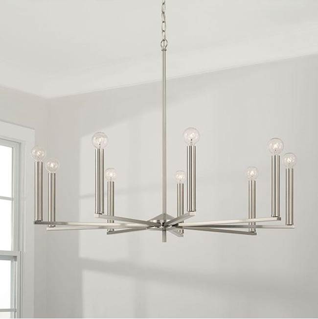 Capital Lighting 448691BN Brushed Nickel 34''w X 27''h 9-light Chandelier In Brushed Nickel Image 2