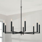 Capital Lighting 448691MB Matte Black 34''w X 27''h 9-light Chandelier In Matte Black Image 2