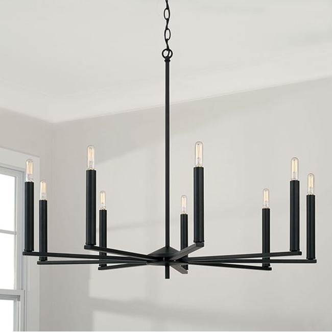 Capital Lighting 448691MB Matte Black 34''w X 27''h 9-light Chandelier In Matte Black Image 2
