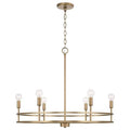 Capital Lighting 448761AD Aged Brass 28''w X 23.75''h 6-light Chandelier In Aged Brass Image 1