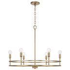 Capital Lighting 448761AD Aged Brass 28''w X 23.75''h 6-light Chandelier In Aged Brass Image 1