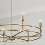 Capital Lighting Fuller 28''w X 23.75''h 6-light Chandelier In Aged Brass