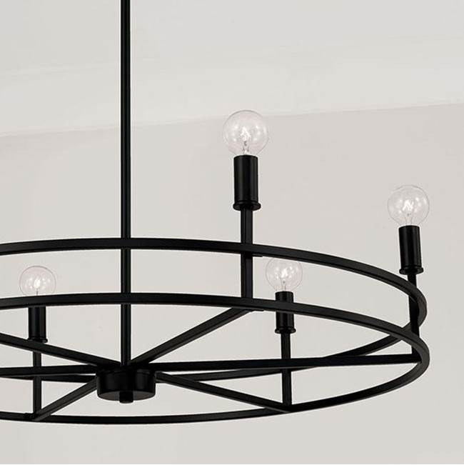 Capital Lighting Fuller 28''w X 23.75''h 6-light Chandelier In Aged Brass
