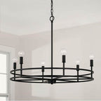 Capital Lighting 448761MB Matte Black 28''w X 23.75''h 6-light Chandelier In Matte Black Image 2