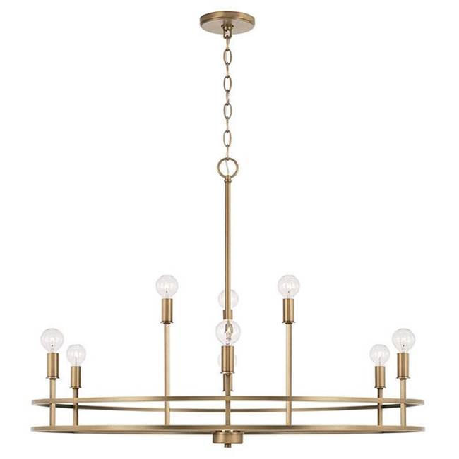 Capital Lighting 448791AD Aged Brass 34.75''w X 26''h 9-light Chandelier In Aged Brass Image 1