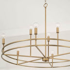Capital Lighting Fuller 34.75''w X 26''h 9-light Chandelier In Aged Brass
