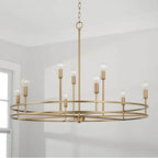 Capital Lighting 448791AD Aged Brass 34.75''w X 26''h 9-light Chandelier In Aged Brass Image 2