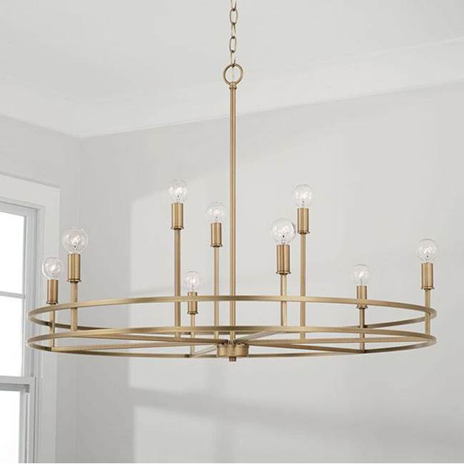 Capital Lighting 448791AD Aged Brass 34.75''w X 26''h 9-light Chandelier In Aged Brass Image 2