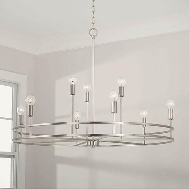 Capital Lighting 448791BN Brushed Nickel 34.75''w X 26''h 9-light Chandelier In Brushed Nickel Image 2