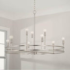 Capital Lighting 448791BN Brushed Nickel 34.75''w X 26''h 9-light Chandelier In Brushed Nickel Image 2