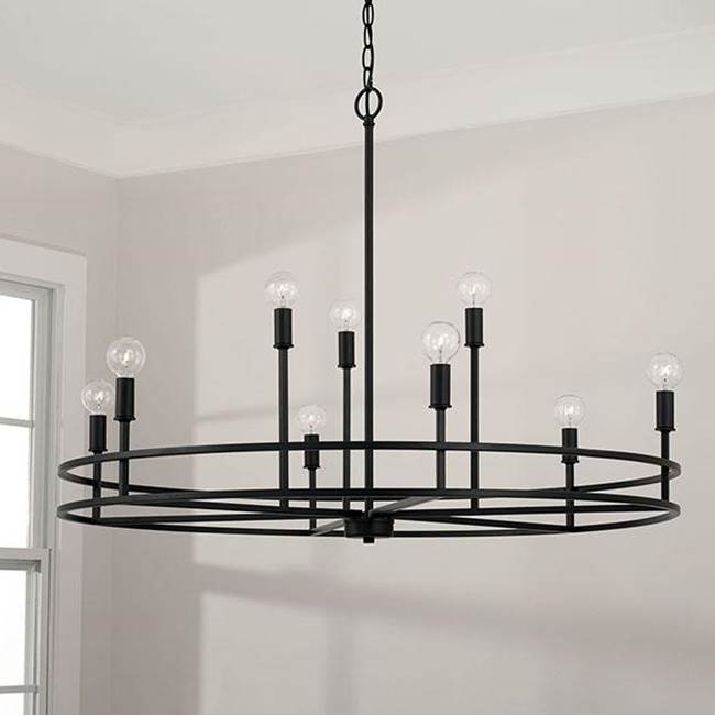 Capital Lighting 448791MB Matte Black 34.75''w X 26''h 9-light Chandelier In Matte Black Image 2