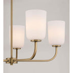Capital Lighting Lawson 26''w X 19.75''h 5-light Chandelier In Aged Brass With Soft White Glass