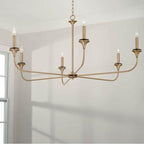 Capital Lighting 448961AD Aged Brass 49''w X 22.75''h 6-light Chandelier In Aged Brass Image 2