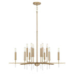 Capital Lighting 449301MA Matte Brass 35''w X 25''h 12-light Chandelier In Matte Brass With Acrylic Finial Accents Image 1