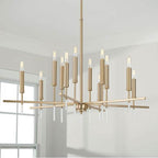 Capital Lighting 449301MA Matte Brass 35''w X 25''h 12-light Chandelier In Matte Brass With Acrylic Finial Accents Image 2