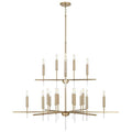 Capital Lighting 449302MA Matte Brass 48''w X 39.5''h 20-light Two-tier Chandelier In Matte Brass With Acrylic Finial Accents Image 1